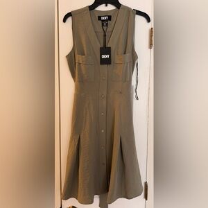 DKNY Olive Green Midi Dress